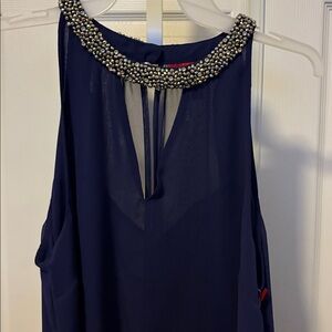 NWT JLO Purple Sleeveless Top with Embellished Collar
